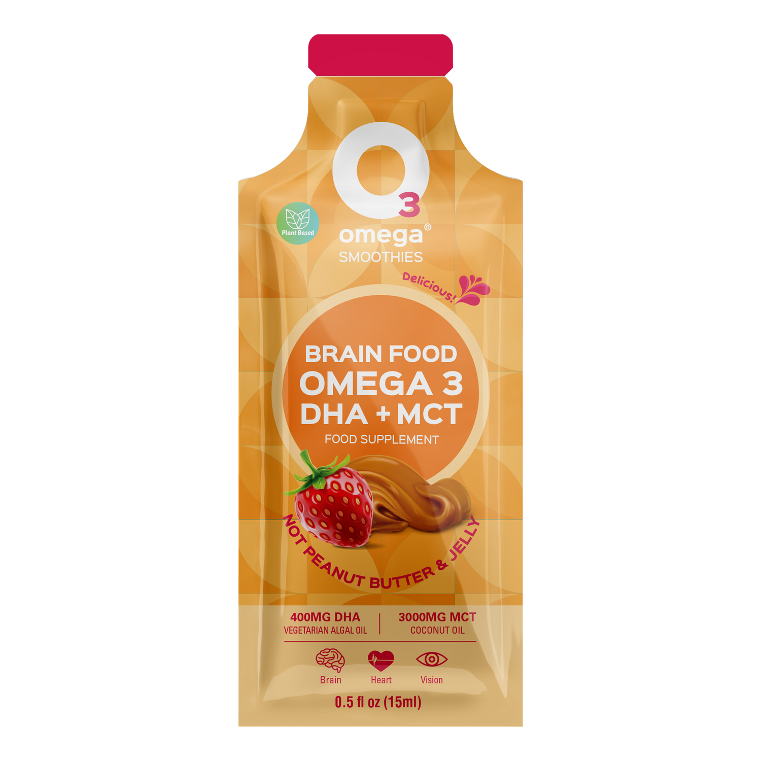 Not Peanut Butter & Jelly O3Omega® DHA + MCT Smoothie Supplement