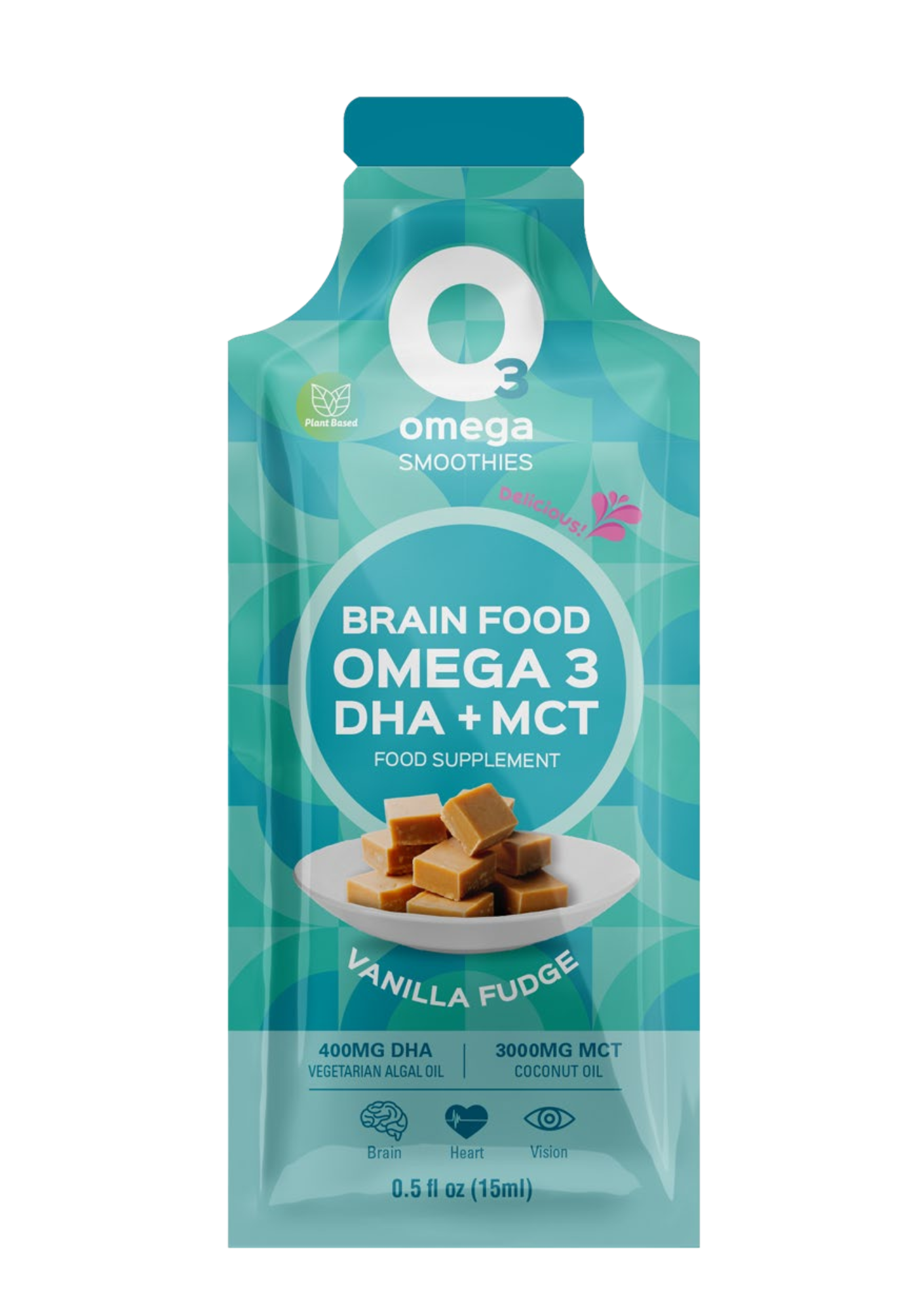 Vanilla Fudge O3Omega® DHA + MCT Smoothie Supplement
