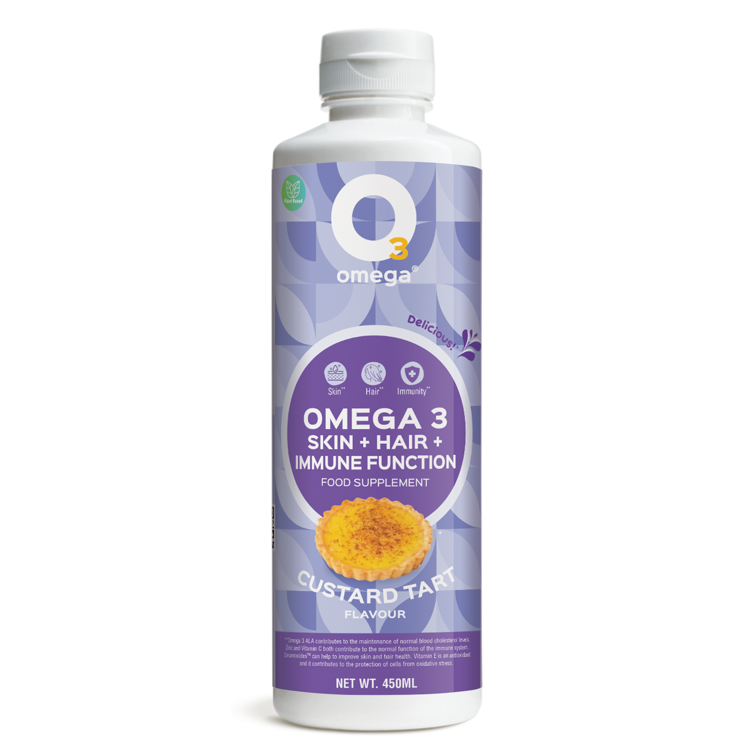 Custard Tart O3Omega® Skin, Hair & Immunity Supplement 30 Serving Bottle - O3 Smoothies
