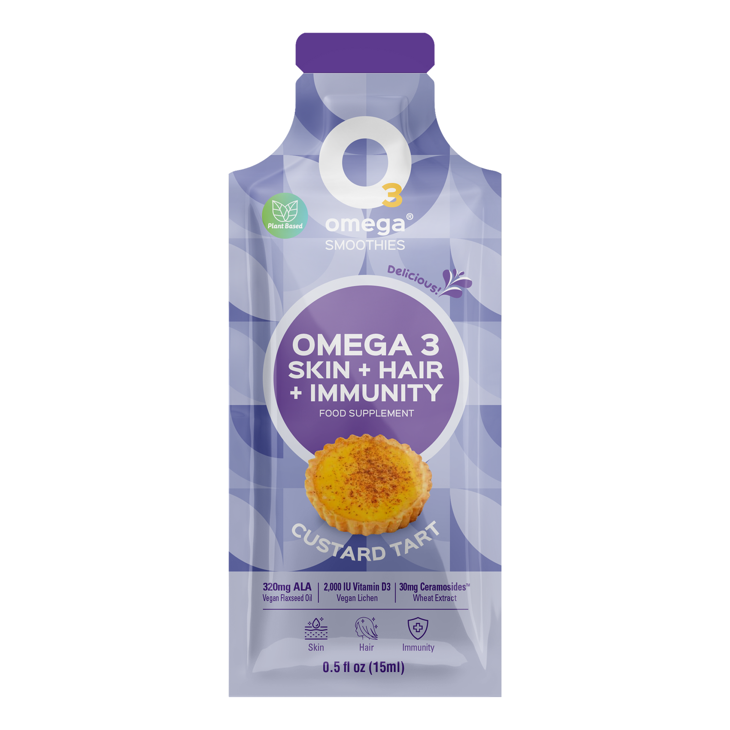 Custard Tart O3Omega® Skin, Hair & Immunity Smoothie Supplement