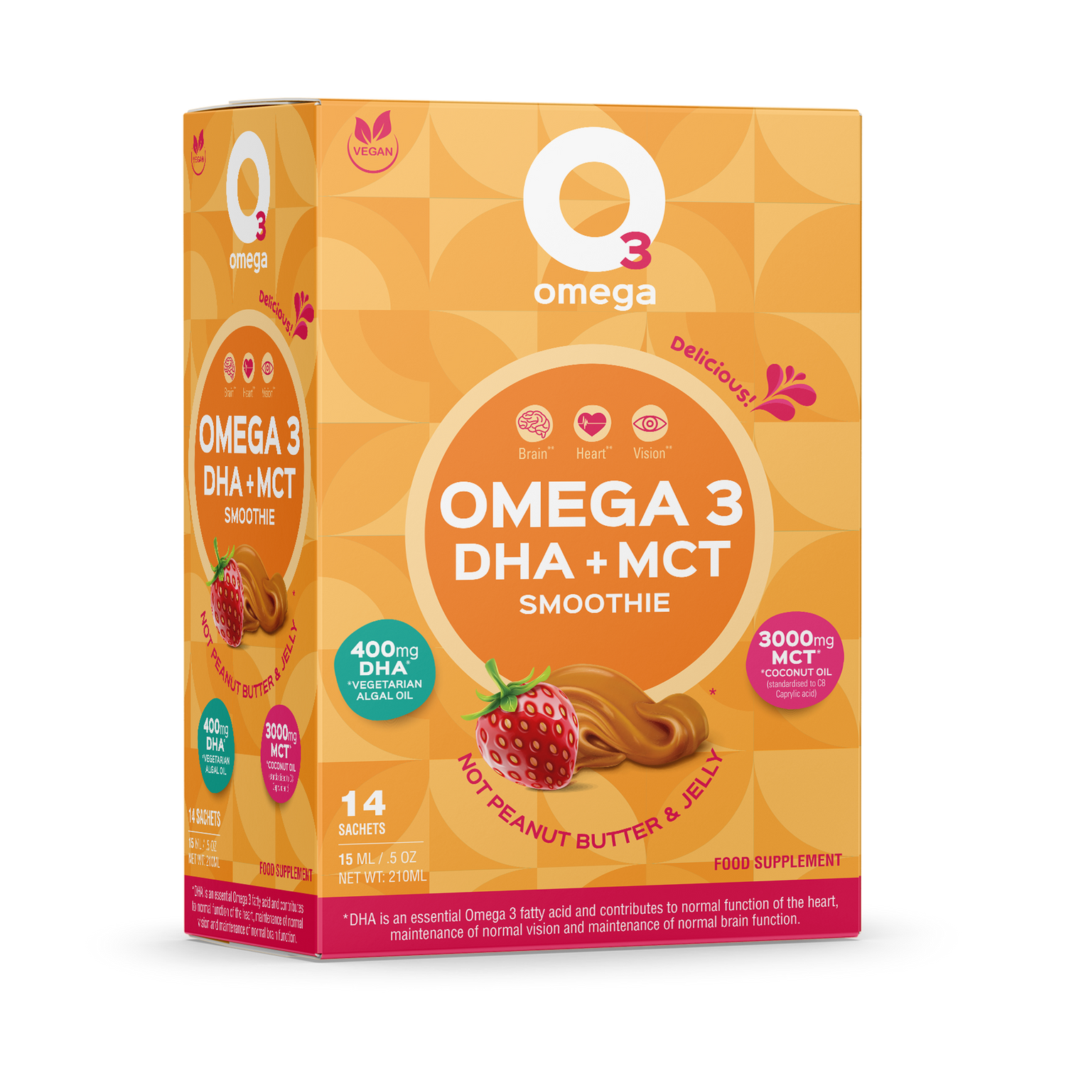 Not Peanut Butter & Jelly O3Omega® DHA + MCT Smoothie Supplement