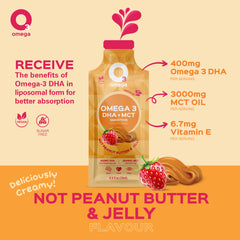 Not Peanut Butter & Jelly O3Omega® DHA + MCT Smoothie Supplement 20.00% Off Auto renew - O3 Smoothies